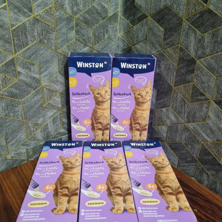 بستنی گربه وینستون با طعم مرغ و ماهی- انقضا 2026 قیمت برای ۱ عدد است